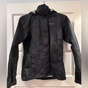 Marmot PreCip Eco Jacket Women's XS Black Hooded Waterproof Rain Jacket